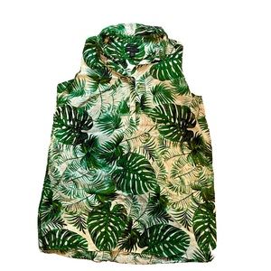 100% Linen Floral Dress - 2X